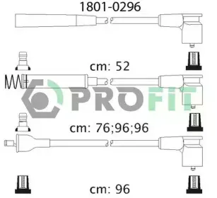 1801-0296 PROFIT Комплект проводов зажигания 1801-0296 PROFIT Комплект проводов зажигания
