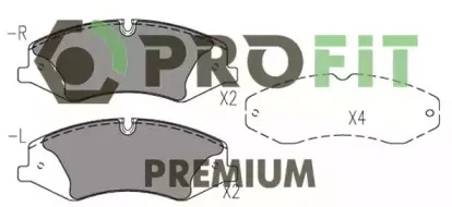 5005-4104 PROFIT Комплект тормозных колодок, дисковый тормоз 5005-4104 PROFIT Комплект тормозных колодок, дисковый тормоз