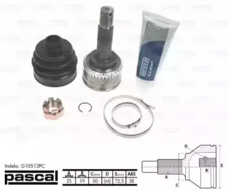 G10512PC PASCAL Шарнирный комплект, приводной вал G10512PC PASCAL Шарнирный комплект, приводной вал