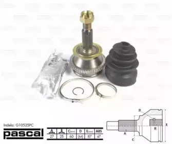 G10535PC PASCAL Шарнирный комплект, приводной вал G10535PC PASCAL Шарнирный комплект, приводной вал