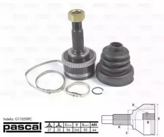 G11059PC PASCAL Шарнирный комплект, приводной вал G11059PC PASCAL Шарнирный комплект, приводной вал