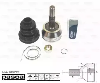 G11079PC PASCAL Шарнирный комплект, приводной вал G11079PC PASCAL Шарнирный комплект, приводной вал