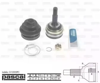 G12022PC PASCAL Шарнирный комплект, приводной вал G12022PC PASCAL Шарнирный комплект, приводной вал