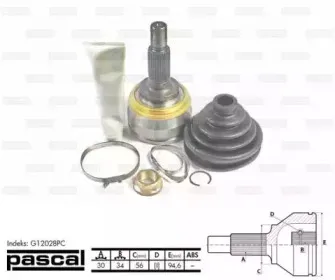 G12028PC PASCAL Шарнирный комплект, приводной вал G12028PC PASCAL Шарнирный комплект, приводной вал