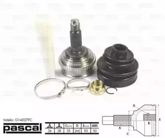 G14027PC PASCAL Шарнирный комплект, приводной вал G14027PC PASCAL Шарнирный комплект, приводной вал