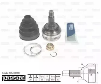 G14031PC PASCAL Шарнирный комплект, приводной вал G14031PC PASCAL Шарнирный комплект, приводной вал
