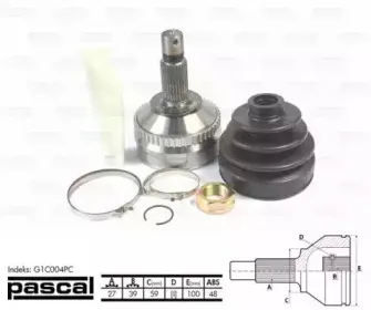 G1C004PC PASCAL Шарнирный комплект, приводной вал G1C004PC PASCAL Шарнирный комплект, приводной вал