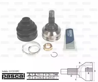 G1C010PC PASCAL Шарнирный комплект, приводной вал G1C010PC PASCAL Шарнирный комплект, приводной вал