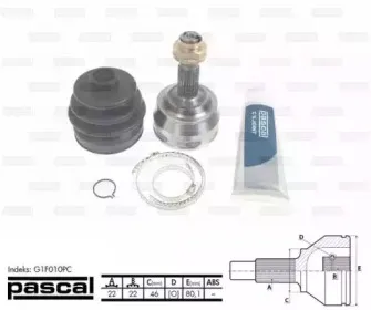 G1F010PC PASCAL Шарнирный комплект, приводной вал G1F010PC PASCAL Шарнирный комплект, приводной вал