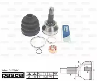 G1F034PC PASCAL Шарнирный комплект, приводной вал G1F034PC PASCAL Шарнирный комплект, приводной вал