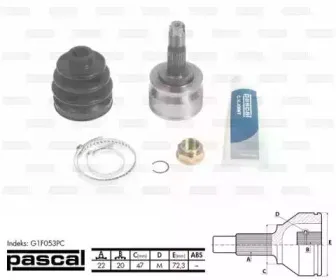 G1F053PC PASCAL Шарнирный комплект, приводной вал G1F053PC PASCAL Шарнирный комплект, приводной вал