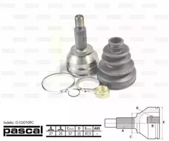 G1G010PC PASCAL Шарнирный комплект, приводной вал G1G010PC PASCAL Шарнирный комплект, приводной вал