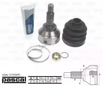 G1G026PC PASCAL Шарнирный комплект, приводной вал G1G026PC PASCAL Шарнирный комплект, приводной вал