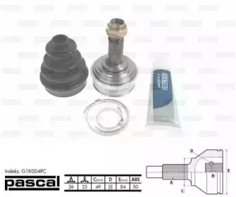 G1K004PC PASCAL Шарнирный комплект, приводной вал G1K004PC PASCAL Шарнирный комплект, приводной вал