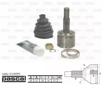 G1M009PC PASCAL Шарнирный комплект, приводной вал G1M009PC PASCAL Шарнирный комплект, приводной вал