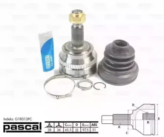 G1R013PC PASCAL Шарнирный комплект, приводной вал G1R013PC PASCAL Шарнирный комплект, приводной вал