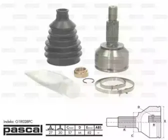 G1R028PC PASCAL Шарнирный комплект, приводной вал G1R028PC PASCAL Шарнирный комплект, приводной вал