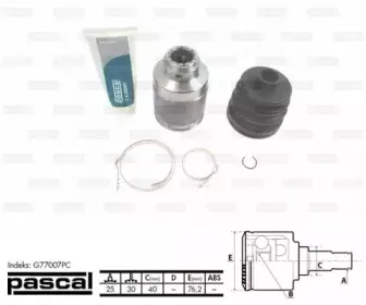 G77007PC PASCAL Шарнирный комплект, приводной вал G77007PC PASCAL Шарнирный комплект, приводной вал