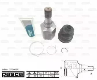 G7G005PC PASCAL Шарнирный комплект, приводной вал G7G005PC PASCAL Шарнирный комплект, приводной вал