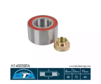 H14005BTA BTA Комплект подшипника ступицы колеса H14005BTA BTA Комплект подшипника ступицы колеса