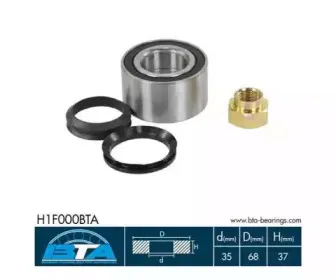 H1F000BTA BTA Комплект подшипника ступицы колеса H1F000BTA BTA Комплект подшипника ступицы колеса