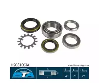 H20310BTA BTA Комплект подшипника ступицы колеса H20310BTA BTA Комплект подшипника ступицы колеса