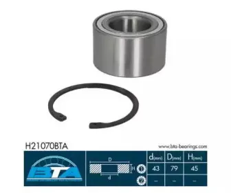 H21070BTA BTA Комплект подшипника ступицы колеса H21070BTA BTA Комплект подшипника ступицы колеса