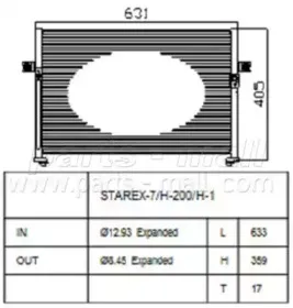 PXNCA-064 PARTS-MALL Конденсатор, кондиционер PXNCA-064 PARTS-MALL Конденсатор, кондиционер