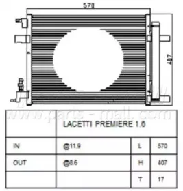 PXNCC043 PARTS-MALL Конденсатор, кондиционер PXNCC043 PARTS-MALL Конденсатор, кондиционер