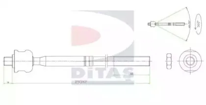 A2-5633 DITAS Осевой шарнир, рулевая тяга A2-5633 DITAS Осевой шарнир, рулевая тяга