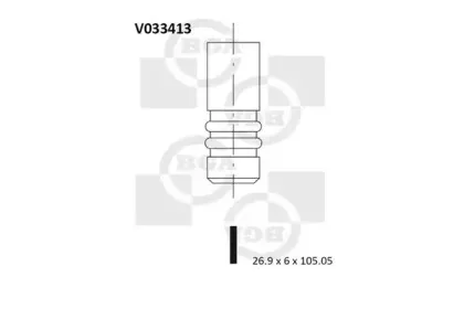 V033413 BGA Впускной клапан V033413 BGA Впускной клапан