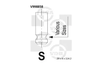V998858 BGA Выпускной клапан V998858 BGA Выпускной клапан