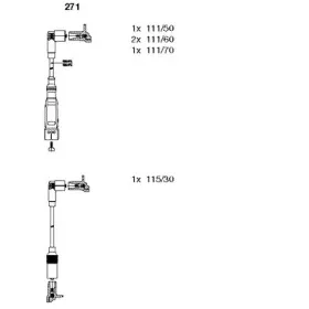 271 BREMI Комплект проводов зажигания 271 BREMI Комплект проводов зажигания