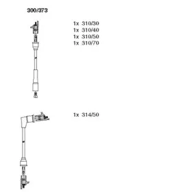 300373 BREMI Комплект проводов зажигания 300373 BREMI Комплект проводов зажигания