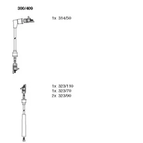 300409 BREMI Комплект проводов зажигания 300409 BREMI Комплект проводов зажигания