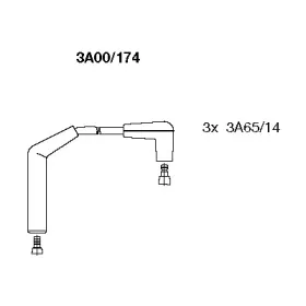 3A00174 BREMI Комплект проводов зажигания 3A00174 BREMI Комплект проводов зажигания