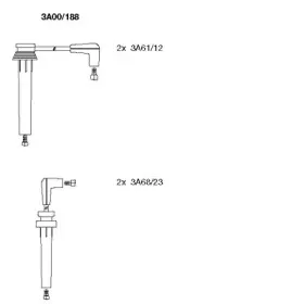 3A00188 BREMI Комплект проводов зажигания 3A00188 BREMI Комплект проводов зажигания