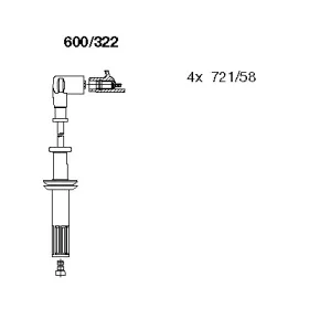 600322 BREMI Комплект проводов зажигания 600322 BREMI Комплект проводов зажигания