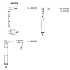 600324 BREMI Комплект проводов зажигания 600324 BREMI Комплект проводов зажигания