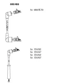 600408 BREMI Комплект проводов зажигания 600408 BREMI Комплект проводов зажигания