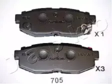 51705 JAPKO Комплект тормозных колодок, дисковый тормоз 51705 JAPKO Комплект тормозных колодок, дисковый тормоз