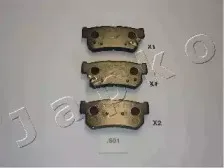 51S01 JAPKO Комплект тормозных колодок, дисковый тормоз 51S01 JAPKO Комплект тормозных колодок, дисковый тормоз