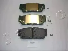 51S02 JAPKO Комплект тормозных колодок, дисковый тормоз 51S02 JAPKO Комплект тормозных колодок, дисковый тормоз