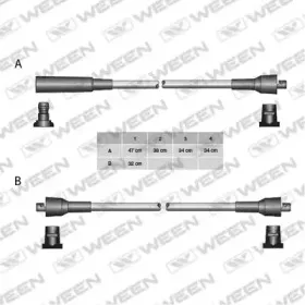 110-5023 WEEN Комплект проводов зажигания 110-5023 WEEN Комплект проводов зажигания