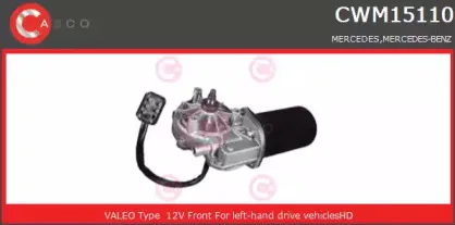CWM15110AS CASCO Двигатель стеклоочистителя CWM15110AS CASCO Двигатель стеклоочистителя