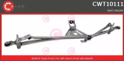 CWT10111AS CASCO Система тяг и рычагов привода стеклоочистителя CWT10111AS CASCO Система тяг и рычагов привода стеклоочистителя