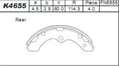K4655 ASIMCO Комплект тормозных колодок K4655 ASIMCO Комплект тормозных колодок