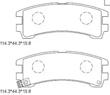 KD1736 ASIMCO Комплект тормозных колодок, дисковый тормоз KD1736 ASIMCO Комплект тормозных колодок, дисковый тормоз