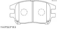 KD2747 ASIMCO Комплект тормозных колодок, дисковый тормоз KD2747 ASIMCO Комплект тормозных колодок, дисковый тормоз