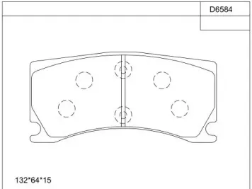 KD6584 ASIMCO Комплект тормозных колодок, дисковый тормоз KD6584 ASIMCO Комплект тормозных колодок, дисковый тормоз